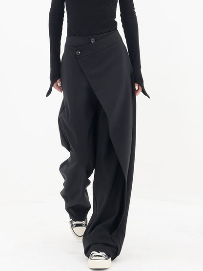 AMNA© - Innovatieve Schuine Sluiting Baggy Broek.