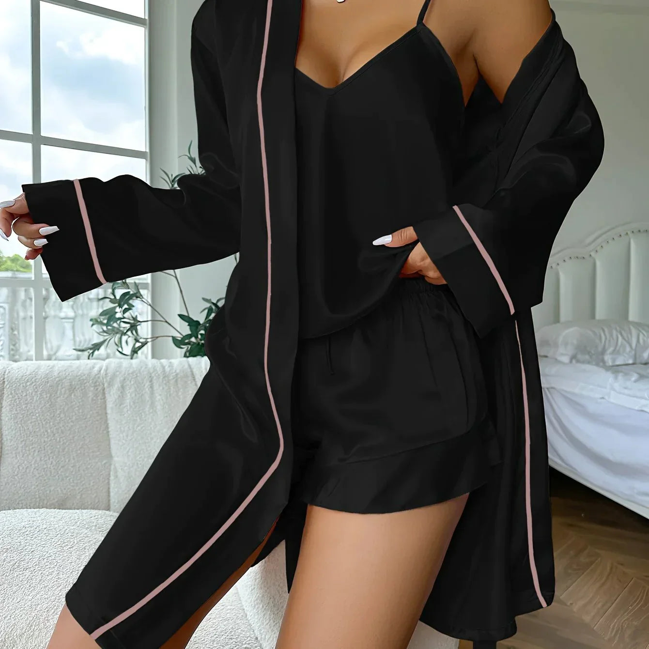 Selma Satijnen Pyjama Set | Comfort in Luxe & Stijlvolle Elegantie
