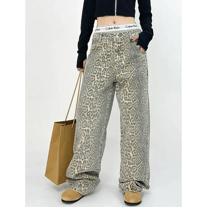 Jagr® | Trendy en Stijlvolle Luipaard-print Jeans