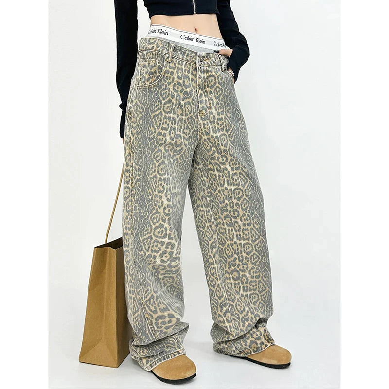 Jagr® | Trendy en Stijlvolle Luipaard-print Jeans