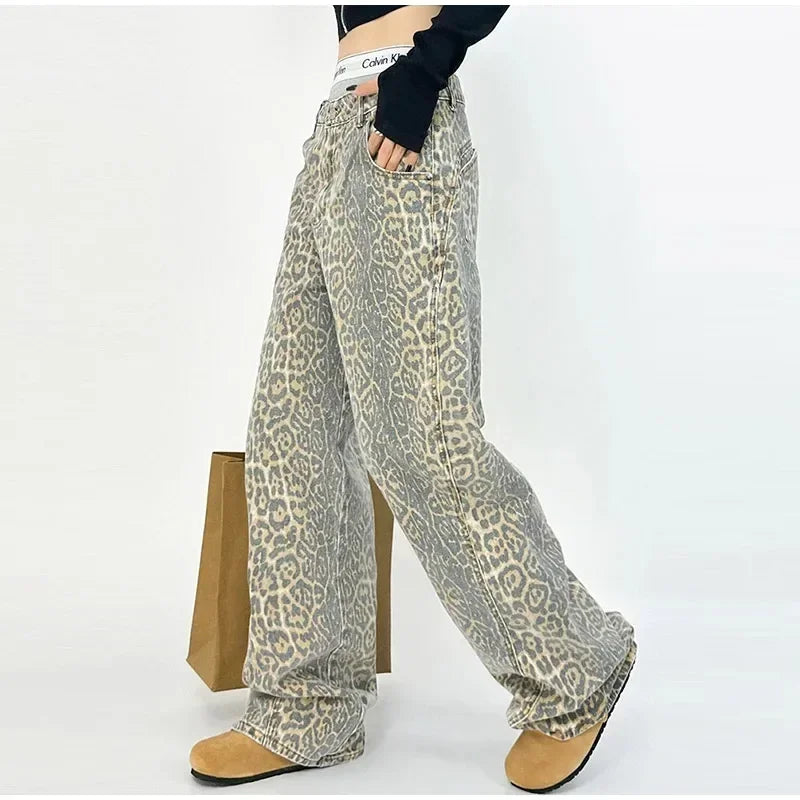 Jagr® | Trendy en Stijlvolle Luipaard-print Jeans