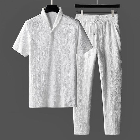 Alessandro Zomerse heren Set | Katoenen Shirt & Broek