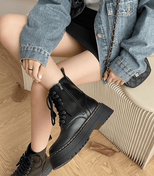 Nora Boots | Trendy zwarte leren dameslaarzen